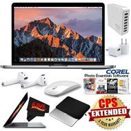 6Ave Apple 13.3 MacBook Pro (Mid 2017, Space Gray) MPXT2LL/A + Padded Case MacBook + Travel USB 5V Wall Charger iPhone/iPad (White) Bundle