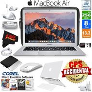 6Ave Apple 13.3 MacBook Air 256GB SSD (MQD42LLA) + iBenzer Basic Soft-Touch Series Plastic Hard Case & Keyboard Cover for Apple Macbook Air 13-inch 13 (Clear) + 3 Foot Lightning USB Ca