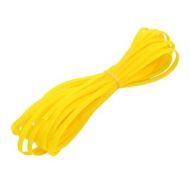 6mm Dia Tight Braided PET Expandable Sleeving Cable Wire Wrap Sheath Yellow 10M