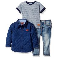 7+For+All+Mankind 7 For All Mankind Baby Boys 3 Piece Trucker Jacket, T-Shirt and Jean Set