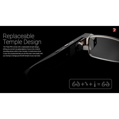  7 TheiaPro App Enabled Eyeglasses Camera(Black)