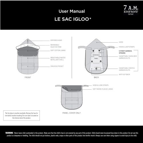  [아마존베스트]7 A.M. Enfant Le Sac Igloo (Cafe, Medium)