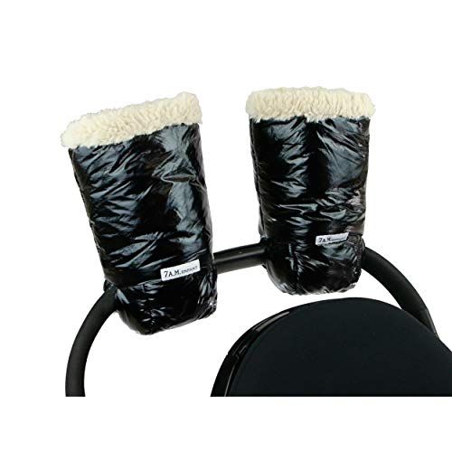  [아마존베스트]7 a.m. 7 A.M. Enfant Polar Warmmuffs Stroller Gloves with Universal Fit (Black Shiny)