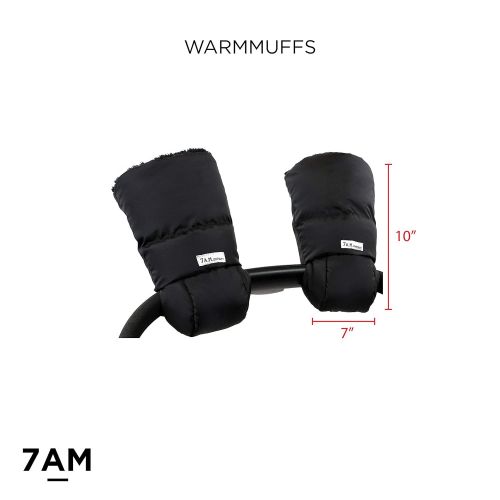  [아마존베스트]7 a.m. 7 A.M. Enfant Polar Warmmuffs Stroller Gloves with Universal Fit (Black Shiny)