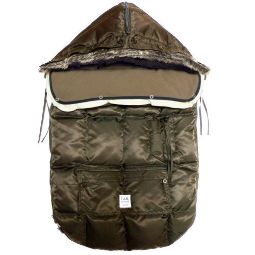  7AM EnfantLe Sac Igloo Footmuff, Converts into a Single Panel Stroller and Car Seat Cover - Cafe, Small