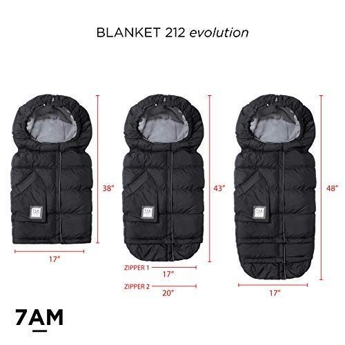  7A.M. Enfant 7AM Enfant Blanket 212 Evolution, Wind and Water-Resistant, Universal and Versatile Stroller and Car Seat Footmuff,...