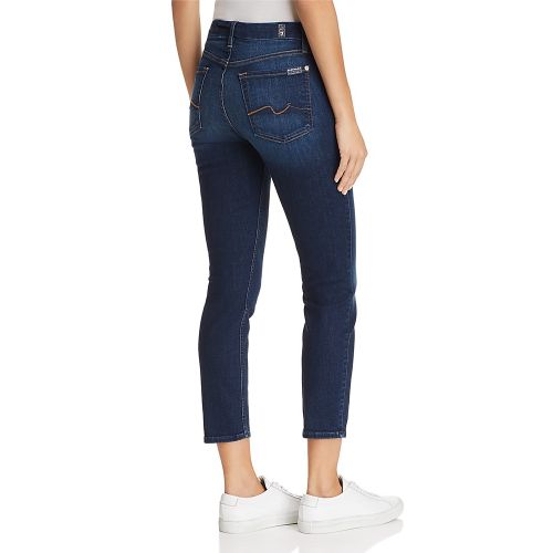  7 For All Mankind Kimmie Crop Skinny Jeans in Phoenix River - 100% Exclusive