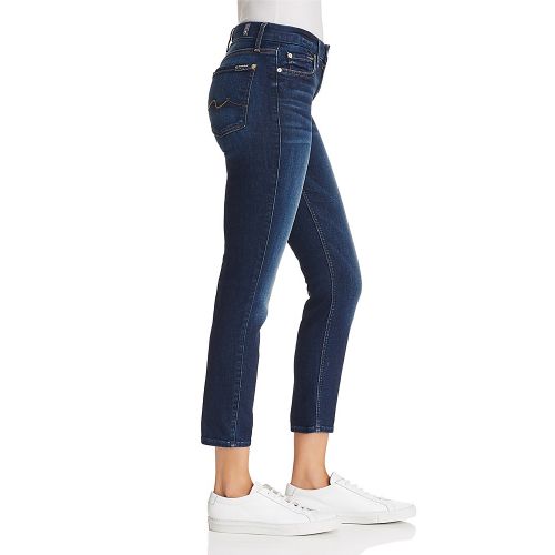  7 For All Mankind Kimmie Crop Skinny Jeans in Phoenix River - 100% Exclusive