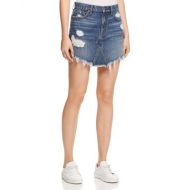 7 For All Mankind Frayed Hem Denim Skirt in Montreal 4