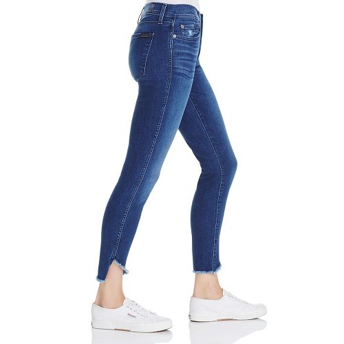  7 For All Mankind The Ankle Angled-Hem Skinny Jeans in 5th Ave