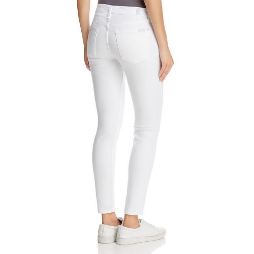  7 For All Mankind The Ankle Skinny Jeans in Clean White