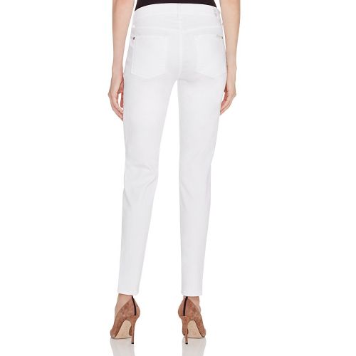  7 For All Mankind Skinny Jeans in White Twill - 100% Exclusive