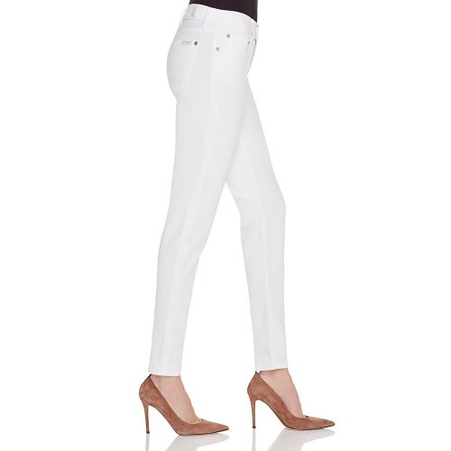  7 For All Mankind Skinny Jeans in White Twill - 100% Exclusive