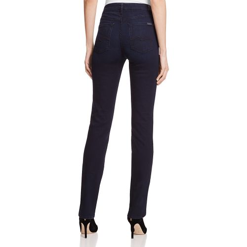  7 For All Mankind b(air) Kimmie Straight Jeans in Blue Black River Thames