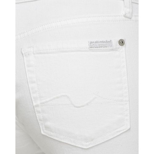  7 For All Mankind Roxanne Raw Hem Ankle Jeans in White Fashion