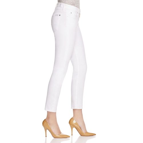  7 For All Mankind Kimmie Crop Skinny Jeans in Clean White