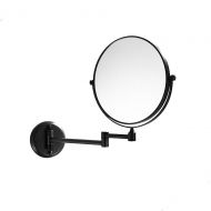 700Brass Wall Mount Oil Rubbed Bronze Makeup Mirror with 5X Magnification, Outline Collection Swinging Vanity Mirror, 8-inch Two-Sided Swivel Bathroom Mirror