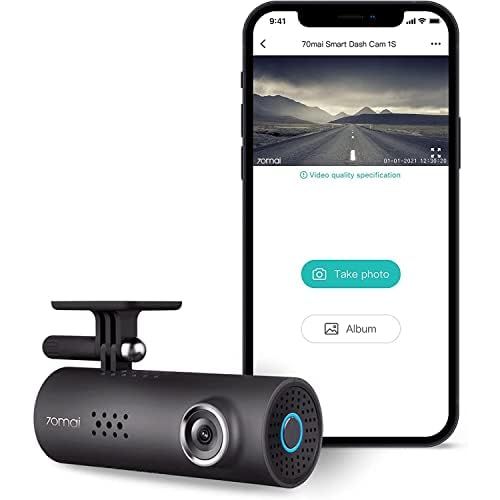  [아마존베스트]70Mai Smart Dash Cam 1S, Dash Cam Recorder Camcorder, 1080p, Night Vision, Wide Angle, G-Sensor, Loop Recording, App WiFi, Voice Control (2020)