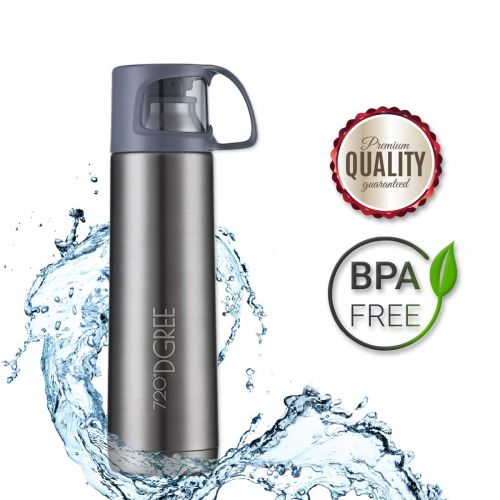  720°DGREE Thermoskanne Follow 700ml | Premium Thermosflasche | Edelstahl Isolierkanne mit Becher fuer Unterwegs | Neuartige Isolierflasche Perfekt fuers Kaffee & Tee