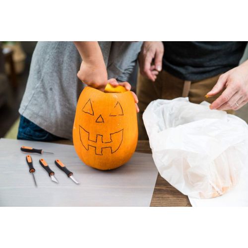  [아마존베스트]7Felicity Professional Halloween Pumpkin Carving Kit, Anti-Slip Rubber Handle, 9 Piece Stainless Steel Pumpkin Carving Tools Knife Set for Halloween DIY Decoration, with Storage Bag