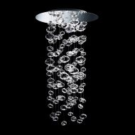 7PM W19.7 x H31.5 Modern LED Due Bubble Glass Chandelier