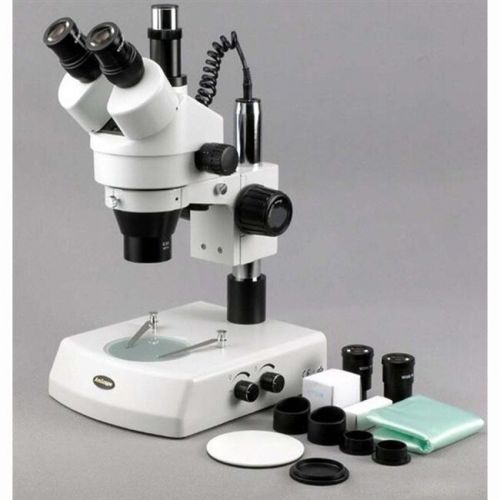  7X-180X Trinocular Stereo Zoom Microscope with Dual Halogen Lights by AmScope