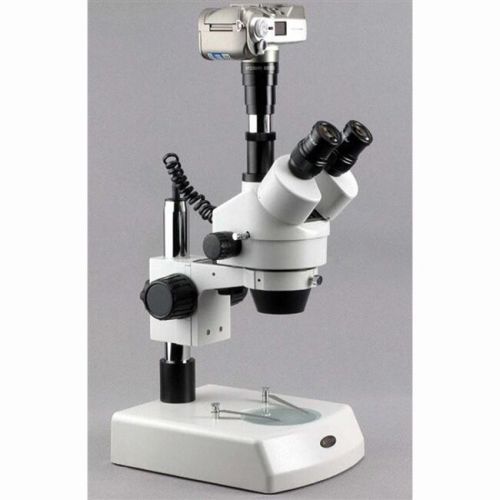  7X-180X Trinocular Stereo Zoom Microscope with Dual Halogen Lights by AmScope