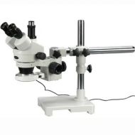 7X-90X Boom Stand Trinocular Zoom Stereo Microscope with 54 LED Light by AmScope