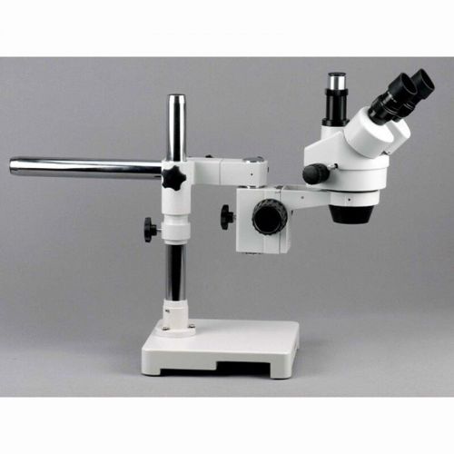  7X-90X Boom Stand Trinocular Zoom Stereo Microscope with 54 LED Light by AmScope