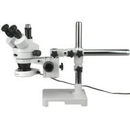 7X-90X Trinocular Zoom Stereo Microscope on Boom Stand with 80 LED Light by AmScope