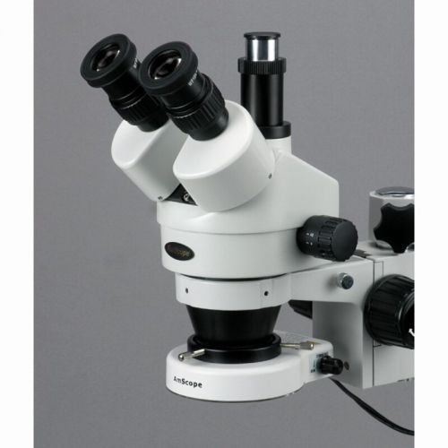  7X-90X Trinocular Zoom Stereo Microscope on Boom Stand with 80 LED Light by AmScope