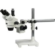 7X-90X Trinocular Stereo Zoom Microscope on Single Arm Boom Stand by AmScope