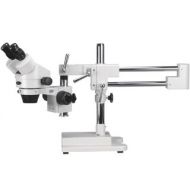 7X-90X Binocular Stereo Zoom Microscope with Double Arm Boom Stand by AmScope