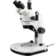 7X-90X Track Stand Stereo Zoom Trinocular Microscope with Dual LED Lights by AmScope