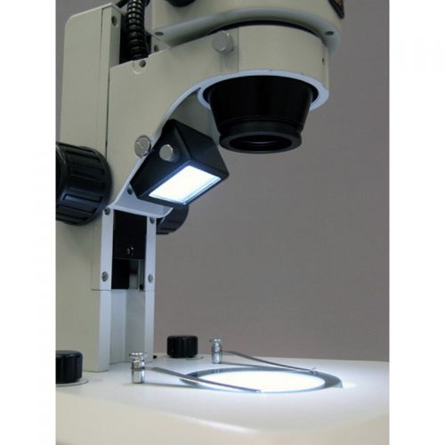  7X-90X Track Stand Stereo Zoom Trinocular Microscope with Dual LED Lights by AmScope