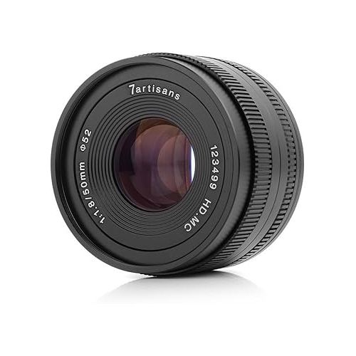  7artisans 50mm F1.8 APS-C Manual Focus Fixed Lens Compatible with Olympus and Panasonic MFT M4/3 Mount Mirrorless Cameras