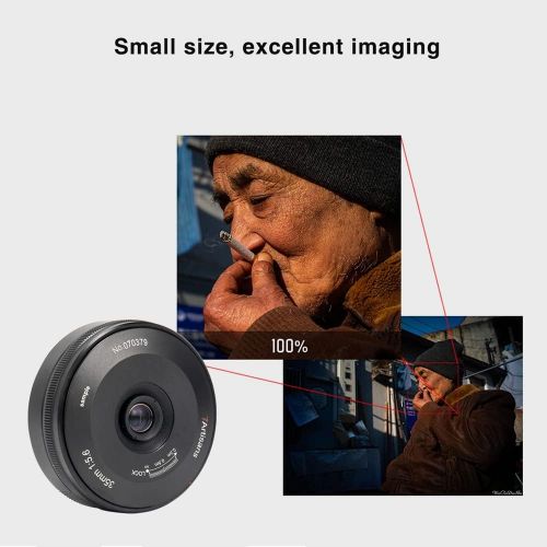  7artisans 35mm F5.6 Full-Frame Manual-Focus Pancake Lens, Compatible with Nikon Z-Mount Cameras Z5 Z6 Z7 Z6 II
