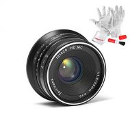 7artisans 25mm F1.8 APS-C Large Aperture Manual Focus Fixed Lens for Olympus and Panasonic Micro Four Thirds MFT M4/3 Cameras - Black