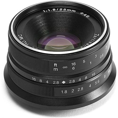  [아마존베스트]7artisans 25mm F1.8 Manual Focus Fixed Lens for Sony E-Mount Cameras-APS-C (Black)