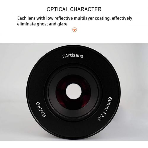  [아마존베스트]7artisans 60mm F2.8 APS-C Manual Focus Macro Lens Widely Fit for Fuji X-A1 X-A10 X-A2 X-A3 A-at X-M1 XM2 X-T1 X-T10 X-T2 X-T20 X-Pro1 X-Pro2 X-E1 X-E2 E-E2s Mirrorless Cameras