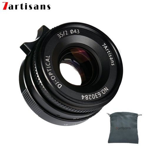  7artisans 35mm F2.0 Leica M Mount Fixed Lens for Leica M-Mount Cameras Like Leica M-M Leica M240 Leica M3 Leica M6 Leica M7 Leica M8 Leica M9 Leica M9p Leica M10 - Black