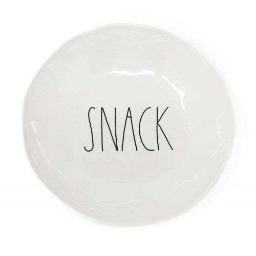  8.5 in x 2.5 in Rae Dunn by Magenta 4 Piece Set SNACK + YUM + EAT + DELISH Melamine LL Pasta Bowls