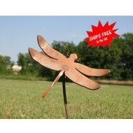81MetalArt Metal Dragonfly Stake, rustic garden art, dragonfly garden stake, garden marker, gift for her, dragonfly, metal bug stake, outdoor dragonfly