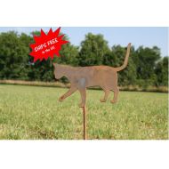 81MetalArt Metal Cat Garden Stake, SHIPS FREE!!! cat yard sign, outdoor cat stake, crazy cat lady, garden marker, rustic garden art, rusty garden stake