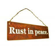 81MetalArt Rust in peace. Rustic hanging metal sign, rusty garden sign, rusty garden art, funny garden sign, rustic decor, metal garden sign