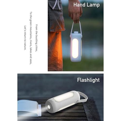  Camping Lantern, Portable Outdoor Light Folding Flashlight Large Capacity Emergency Power Supply Rechargeable Light for Backpacking, Hiking, Fishing, Emergency, Hurricane