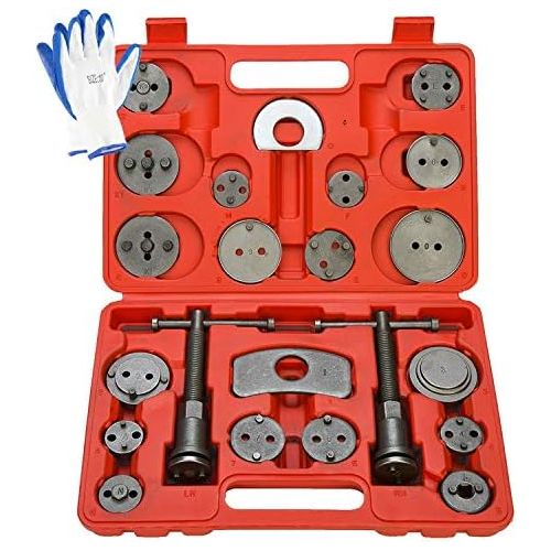  8MILELAKE Brake Caliper Wind Back Tool 24pc Professional Disc Brake Caliper Tool Set