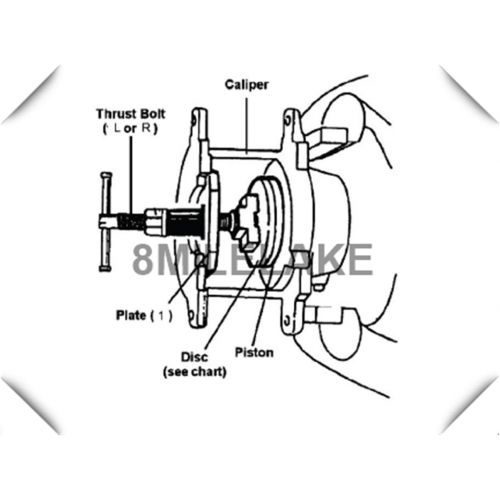  8MILELAKE Brake Caliper Wind Back Tool 24pc Professional Disc Brake Caliper Tool Set