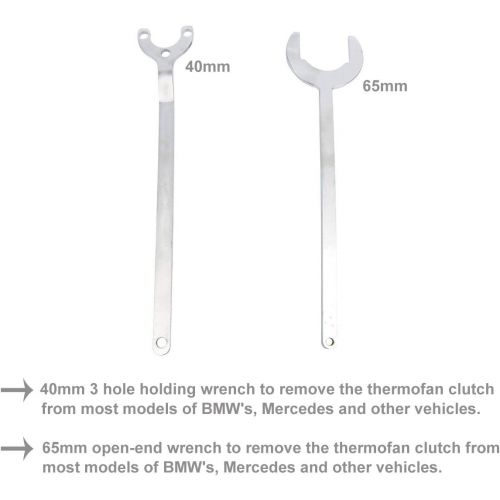  8MILELAKE Water Pump Fan Clutch Holder Tool Kit Compatible for Mercedes Benz BMW