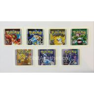 8bitAesthetics Nintendo Gameboy Pokemon Yellow Blue Red Green Silver Gold Crystal Replacement Label Decal Stickers